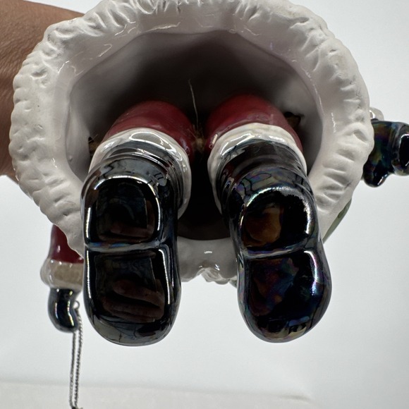 Vintage Department 56 6" Santa Ceramic Bell Ornament Moving Arms And Legs - Picture 5 of 8